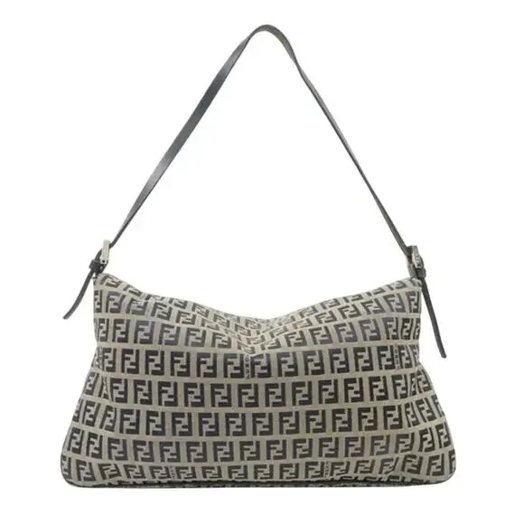 💎✨BEAUTIFUL✨💎Authentic FENDI Zucchino Mamma Baguette Shoulder Bag - Picture 3 of 10